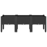 Vidaxx jardinière avec pieds 120x40x42 cm polypropylène noir