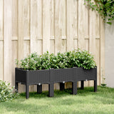Vidaxx jardinière avec pieds 120x40x42 cm polypropylène noir