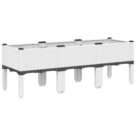 Vidaxx jardinière avec pieds 120x40x42 cm polypropylène blanc