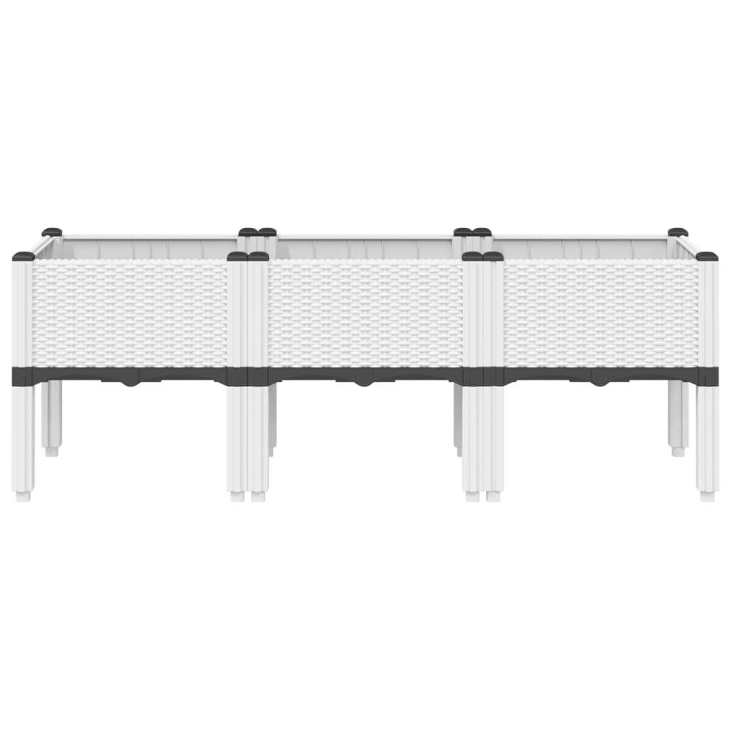 Vidaxx jardinière avec pieds 120x40x42 cm polypropylène blanc