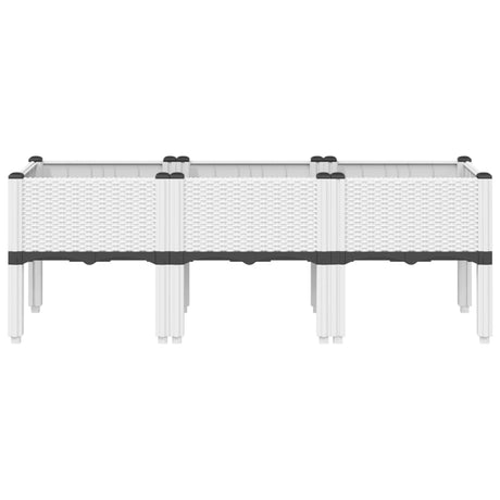 Vidaxx jardinière avec pieds 120x40x42 cm polypropylène blanc