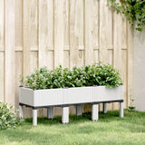 Vidaxx jardinière avec pieds 120x40x42 cm polypropylène blanc