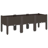 Vidaxx jardinière avec pieds 120x40x42 cm polypropylène marron