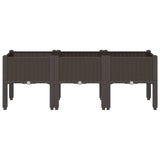 Vidaxx jardinière avec pieds 120x40x42 cm polypropylène marron