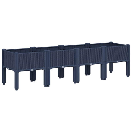 Vidaxx jardinière avec pieds 160x40x42 cm polypropylène gris