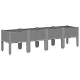 Vidaxx jardinière avec pieds 160x40x42 cm polypropylène gris clair