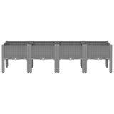 Vidaxx jardinière avec pieds 160x40x42 cm polypropylène gris clair