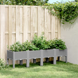 Vidaxx jardinière avec pieds 160x40x42 cm polypropylène gris clair