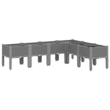 Vidaxx jardinière avec pieds 160x120x42 cm polypropylène gris clair