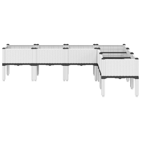 Vidaxx jardinière avec pieds 160x120x42 cm polypropylène blanc