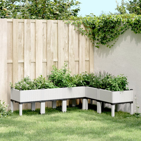 Vidaxx jardinière avec pieds 160x120x42 cm polypropylène blanc