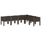 Vidaxx jardinière avec pieds 160x120x42 cm polypropylène marron