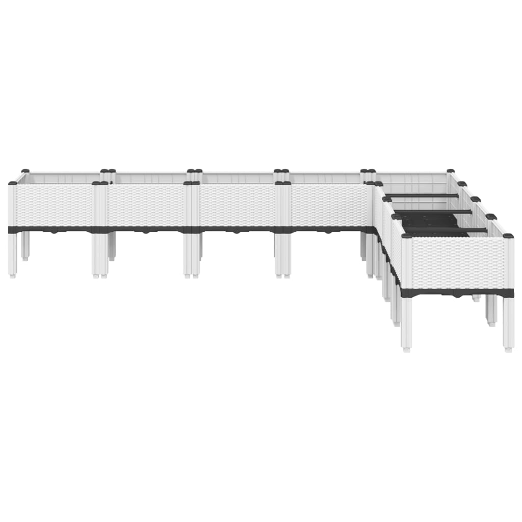 Vidaxx jardinière avec pieds 200x160x42 cm polypropylène blanc