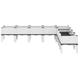 Vidaxx jardinière avec pieds 200x160x42 cm polypropylène blanc