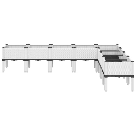 Vidaxx jardinière avec pieds 200x160x42 cm polypropylène blanc