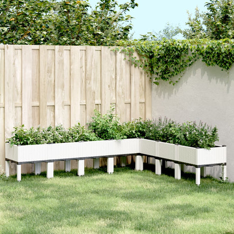 Vidaxx jardinière avec pieds 200x160x42 cm polypropylène blanc