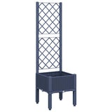 Vidaxx jardinière avec treillis 40x40x142 cm polypropylène bleu-gris