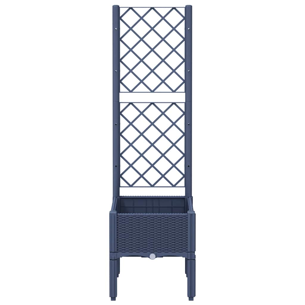 Vidaxx jardinière avec treillis 40x40x142 cm polypropylène bleu-gris