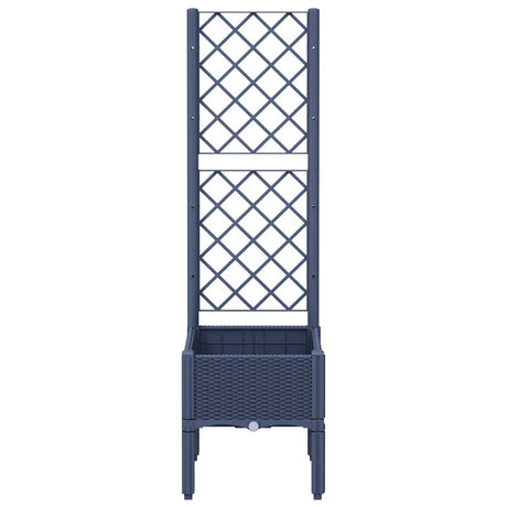 Vidaxx jardinière avec treillis 40x40x142 cm polypropylène bleu-gris