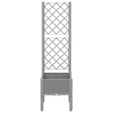 Vidaxx jardinière avec treillis 40x40x142 cm polypropylène gris clair