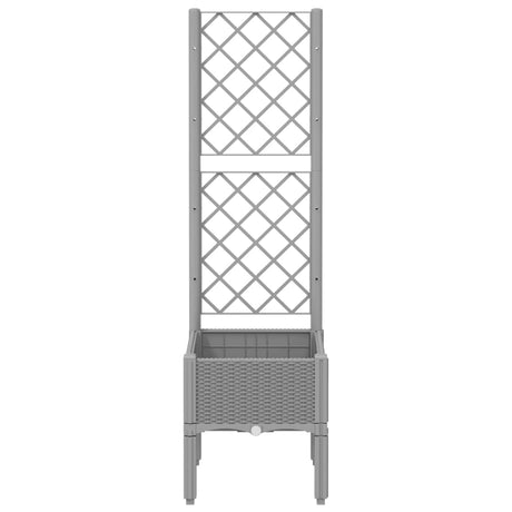 Vidaxx jardinière avec treillis 40x40x142 cm polypropylène gris clair