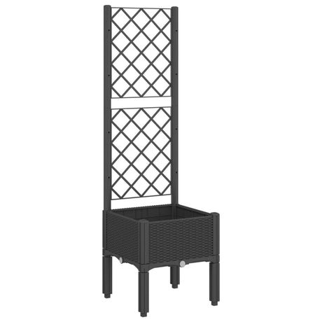 Vidaxx jardinière avec treillis 40x40x142 cm polypropylène noir