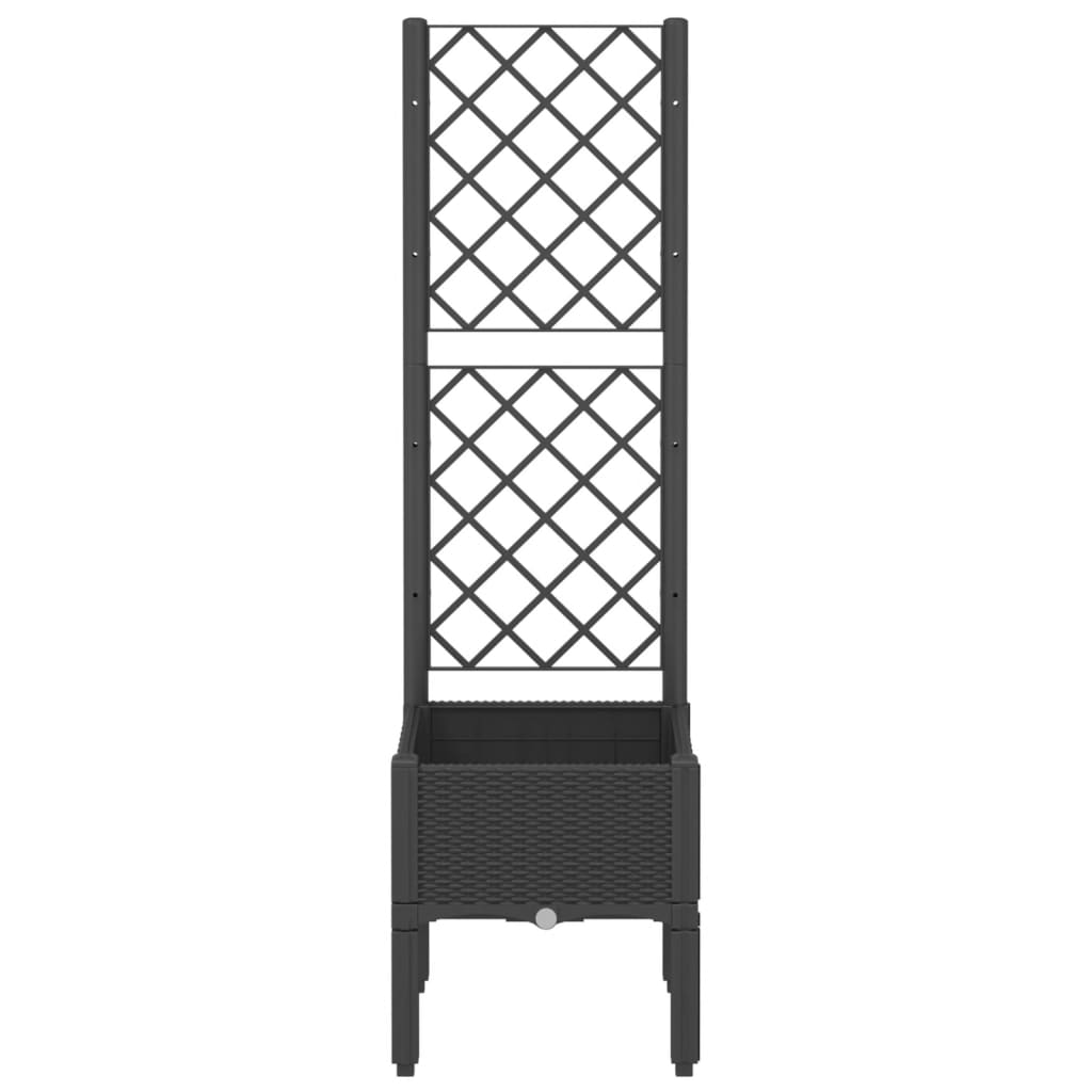 Vidaxx jardinière avec treillis 40x40x142 cm polypropylène noir