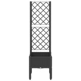 Vidaxx jardinière avec treillis 40x40x142 cm polypropylène noir