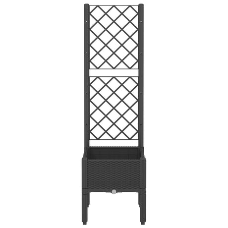 Vidaxx jardinière avec treillis 40x40x142 cm polypropylène noir