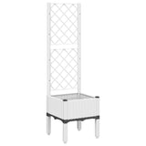 Vidaxx jardinière avec treillis 40x40x142 cm polypropylène blanc