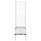 Vidaxx jardinière avec treillis 40x40x142 cm polypropylène blanc