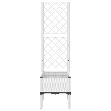 Vidaxx jardinière avec treillis 40x40x142 cm polypropylène blanc