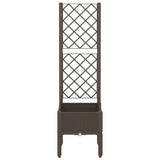 Vidaxx jardinière avec treillis 40x40x142 cm polypropylène marron