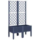 Vidaxx jardinière avec treillis 80x40x142 cm polypropylène gris