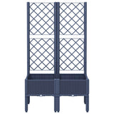 Vidaxx jardinière avec treillis 80x40x142 cm polypropylène gris