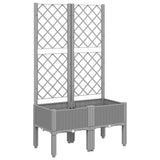 Vidaxx jardinière avec treillis 80x40x142 cm polypropylène gris clair