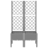 Vidaxx jardinière avec treillis 80x40x142 cm polypropylène gris clair