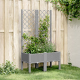 Vidaxx jardinière avec treillis 80x40x142 cm polypropylène gris clair