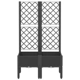Vidaxx jardinière avec treillis 80x40x142 cm polypropylène noir