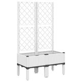 Vidaxx jardinière avec treillis 80x40x142 cm polypropylène blanc