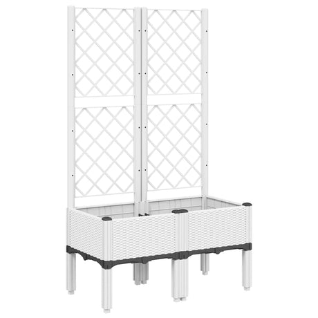 Vidaxx jardinière avec treillis 80x40x142 cm polypropylène blanc