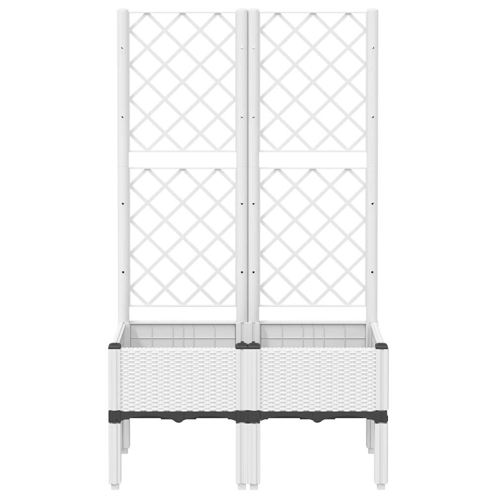 Vidaxx jardinière avec treillis 80x40x142 cm polypropylène blanc