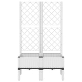 Vidaxx jardinière avec treillis 80x40x142 cm polypropylène blanc