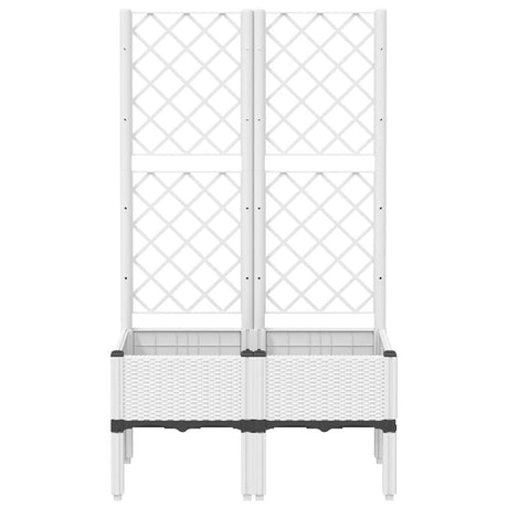 Vidaxx jardinière avec treillis 80x40x142 cm polypropylène blanc