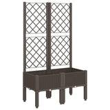 Vidaxx jardinière avec treillis 80x40x142 cm polypropylène marron