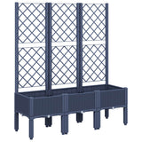 Vidaxx jardinière avec treillis 120x40x142 cm polypropylène gris