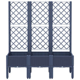 Vidaxx jardinière avec treillis 120x40x142 cm polypropylène gris