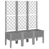 Vidaxx jardinière avec treillis 120x40x142 cm polypropylène gris clair