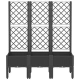 Vidaxx jardinière avec treillis 120x40x142 cm polypropylène noir