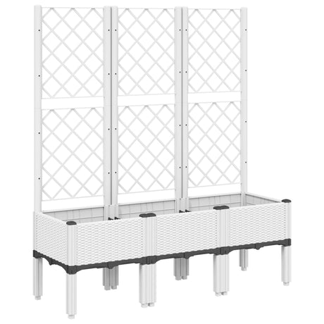 Vidaxx jardinière avec treillis 120x40x142 cm polypropylène blanc